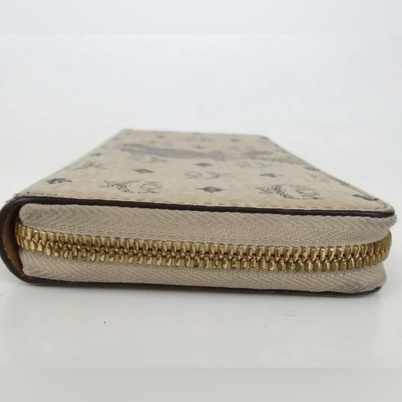 MCM Visetos Rabbit Zip Around Long Wallet Pink Interior EUC Canvas HOST PICK 🐰 - Picture 8 of 12